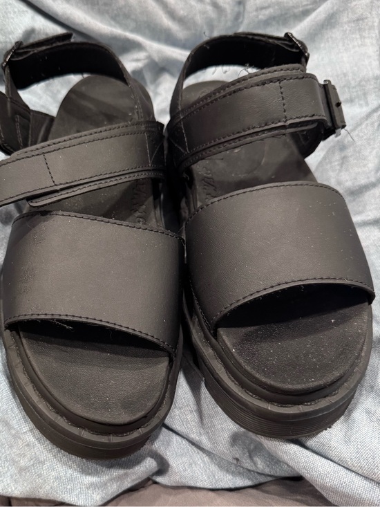 Dr. Martens Shoes - Dr. Martens Black Voss Strap Sandals